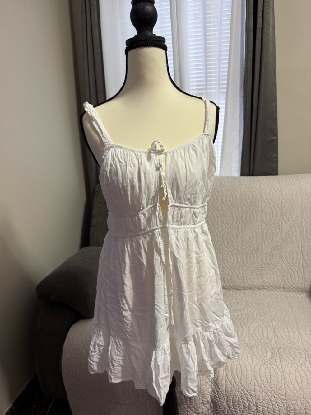 American Eagle Outfitters Cream Viscose Top